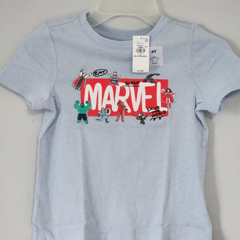 Marvel Kids Light Blue Superhero T-Shirt